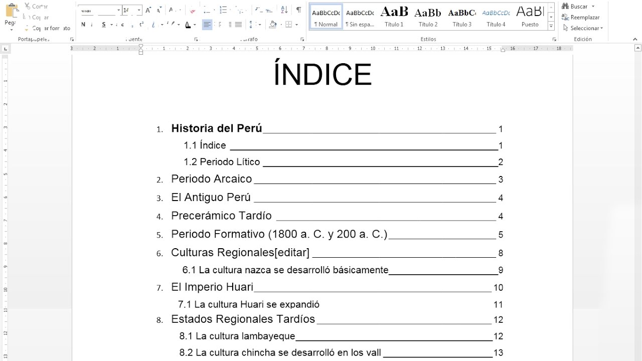 indices