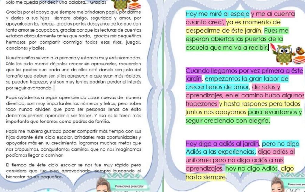Cambio de escolta en preescolar: protocolo y significado