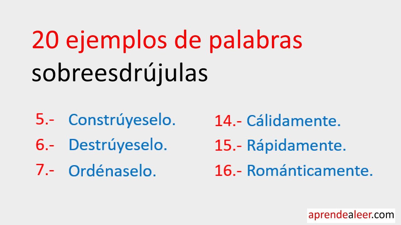 palabras sobresdrujulas