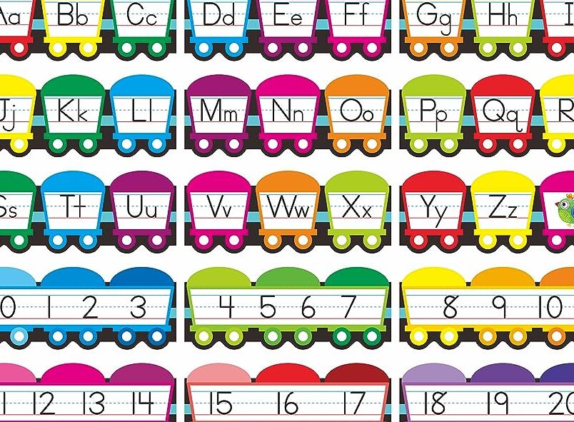 una imagen colorida con letras y palabras en diferentes tamanos y estilos disenada especialmente para atraer la atencion de los ninos de preescolar